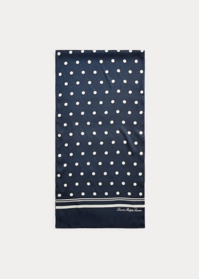 Bufandas Ralph Lauren Mujer Azul Marino - Catherine Silk - LOUWD8732